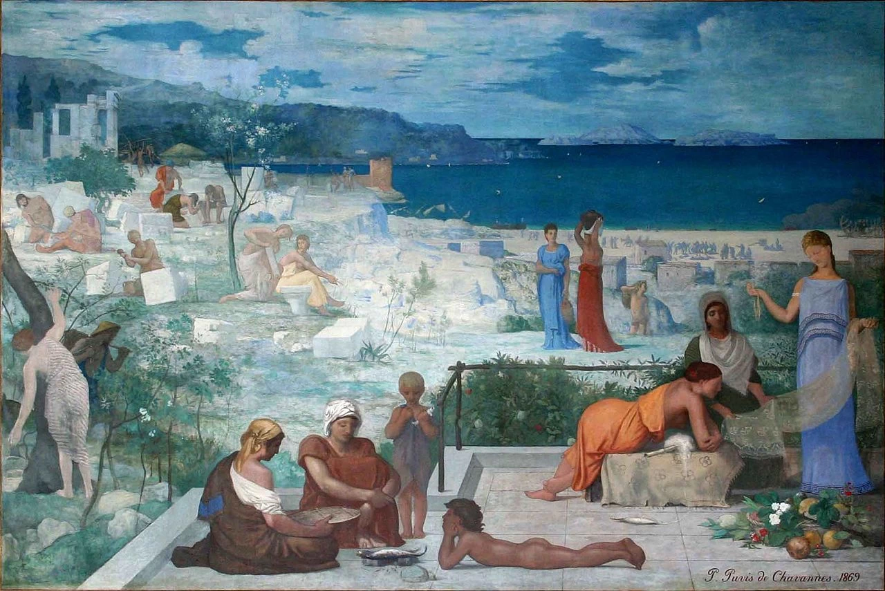 Pierre Puvis de Chavannes - Marsiglia, colonna greca, Musée des Beaux, Arts de Marseille